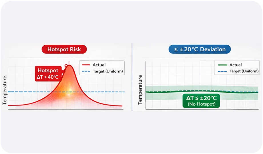 preheater temperature uniformity design for mobile