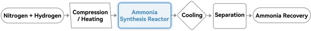 Reactor ammonia synthesis reactor process flow