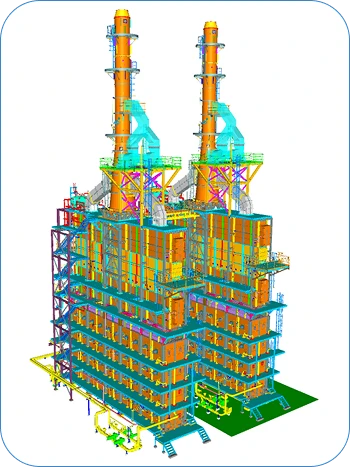 custom cracking furnace engineering design 3d model