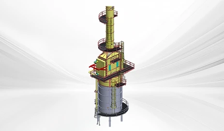 cylindrical vacuum distillation furnace