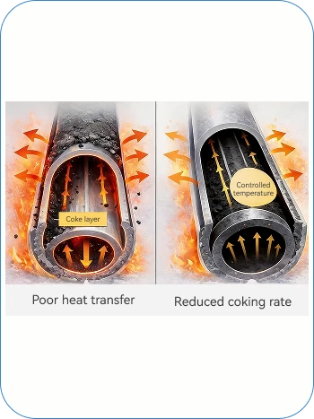 heavy oil coking furnace coke control