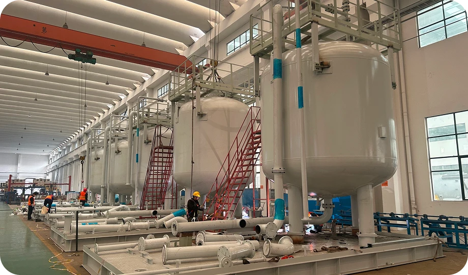 industrial separator vessel delivery support for mobile