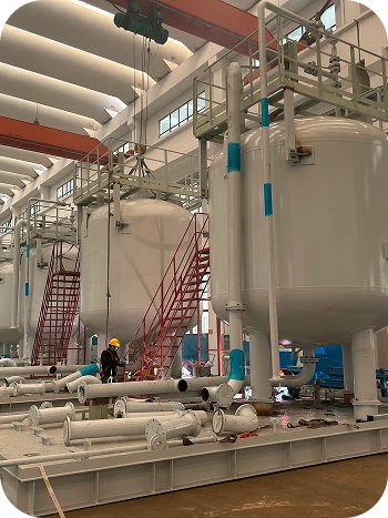 industrial separator vessel delivery support