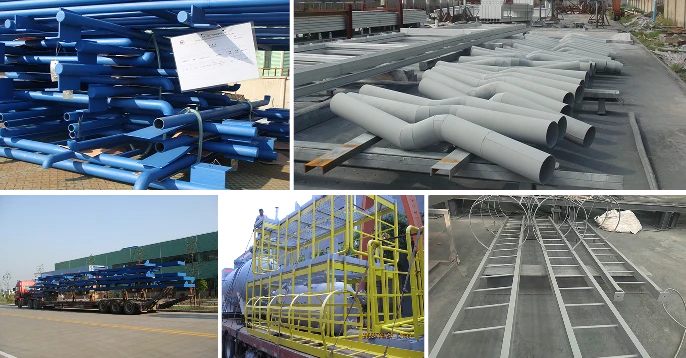 industrial steel platform and access structure