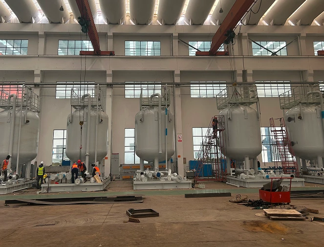 skid mounted pressure vessel module for complex piping interfaces