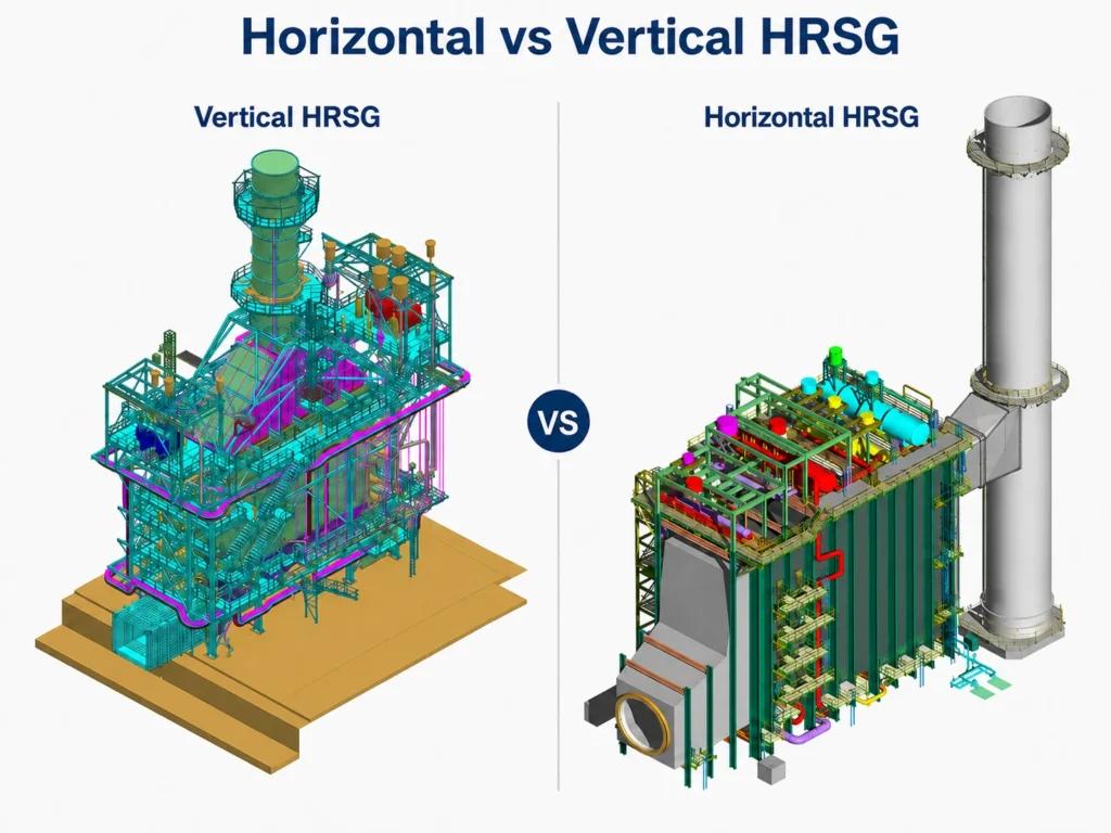 horizontal vs vertical hrsg