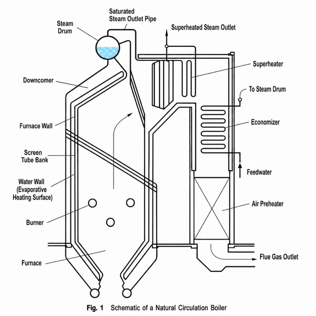 natural circulation boilers diagram