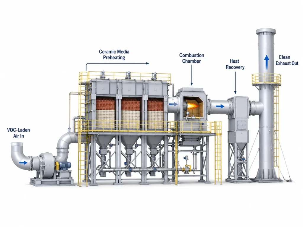 regenerative thermal oxidizer diagram