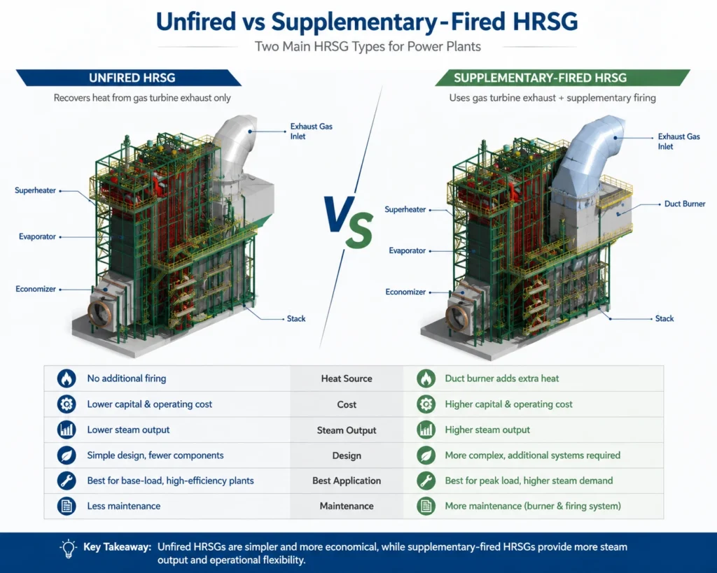 unfired vs supplementary fired hrsg