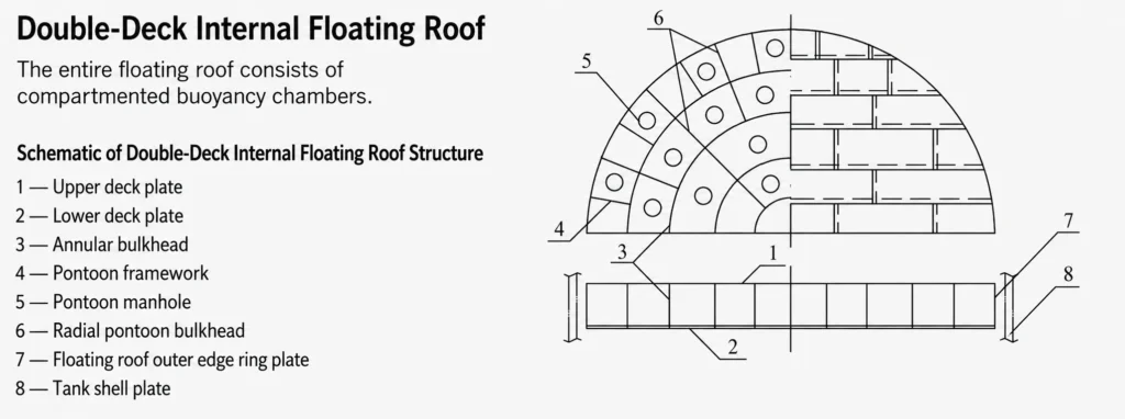 double deck internal floating roof