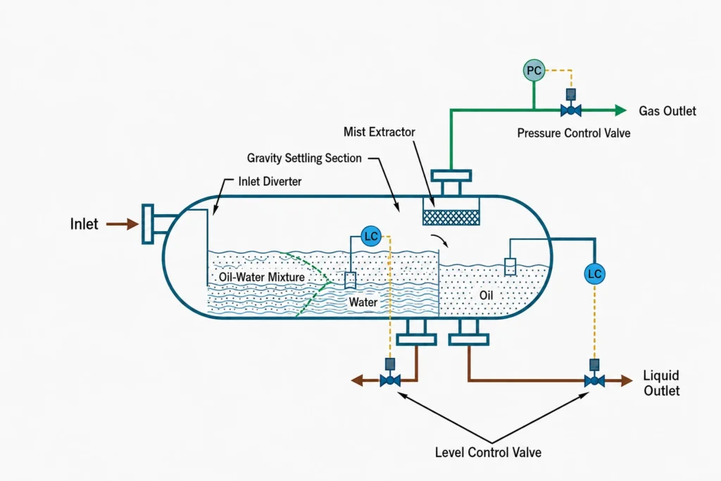 three phase separator design