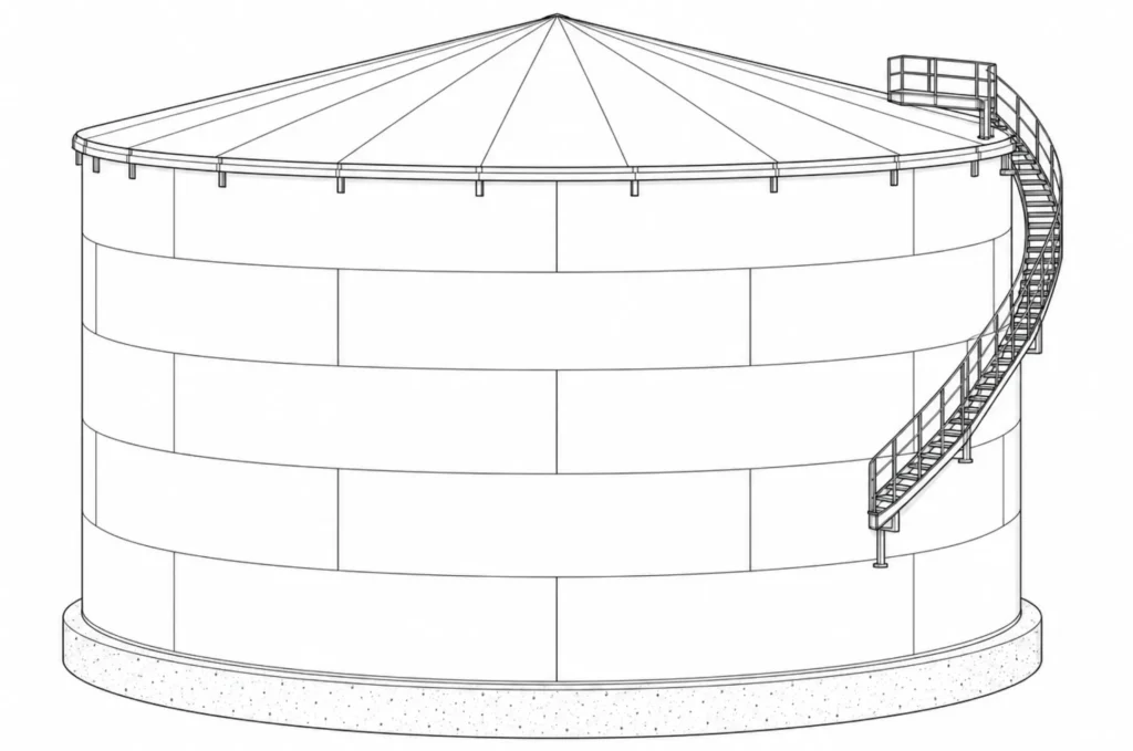 cone roof atmospheric storage tank